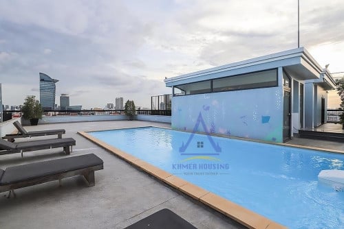 Doun Penh area | Serviced apartment one bedrooms with gym and pool for rent nearby US embassy