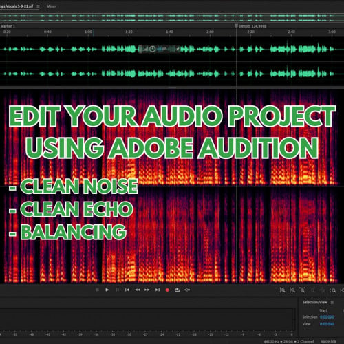Edit audio sound using adobe audition
