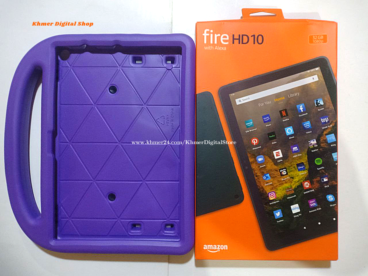 Fire HD 10 tablet, 10.1, 1080p Full HD, 64 GB, latest model, Black  price $179 in Voat Phnum, Doun Penh, Phnom Penh, Cambodia - Khmer Digital  Store