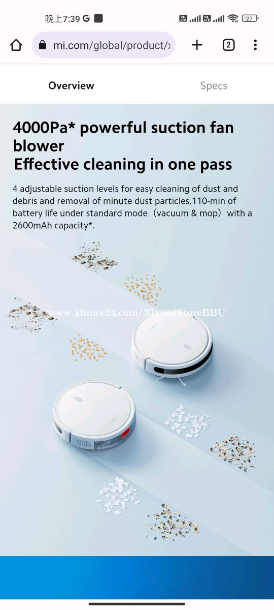 Xiaomi Vacuum E10 /vacuuming + mopping