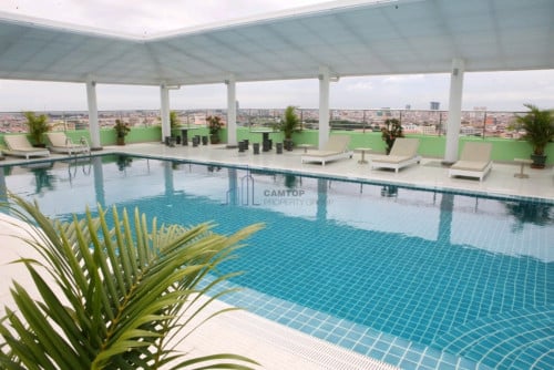 1 bedroom modern apartment with gym pool for rent in Toul Kork area
