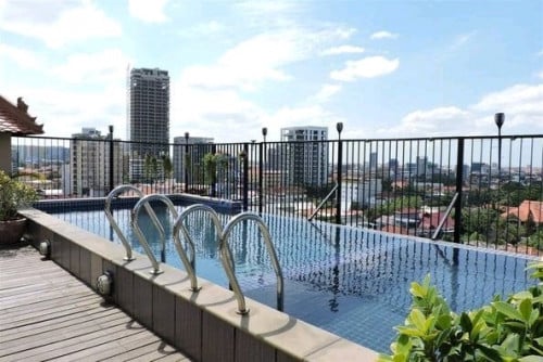 2 bedrooms service apartment with gym and pool for rent in Toul Kork area