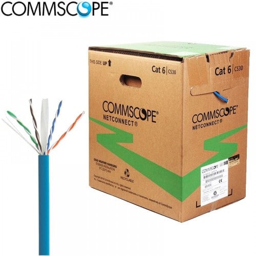 COMMSCOP UTP AMP CAT6 ORIGINAL 24AWG,SOL,XF,CM,BLUE,RB 305M NETWORK CABLE