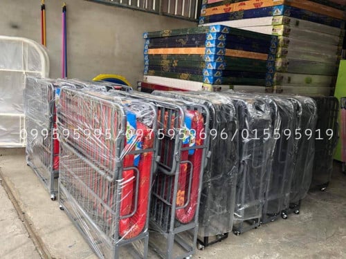 គ្រែដែកបត់​+​ ពូកអេប៉ុងល្អ​ ខ្នាត1.2ម​ x2.0ម​