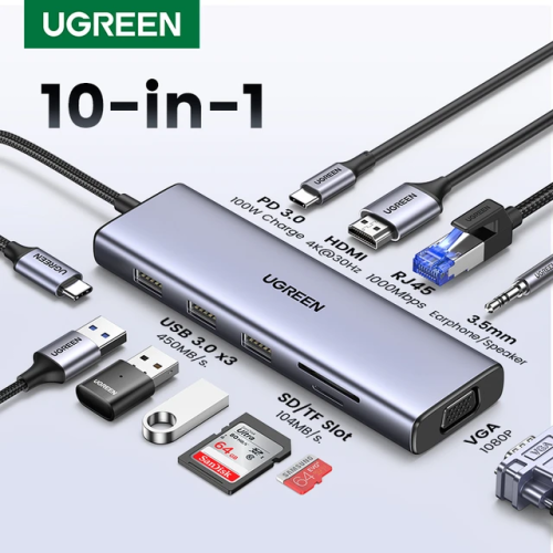 Lot de 2 Câble UGREEN USB C vers USB C PD 100W 5A 20V –