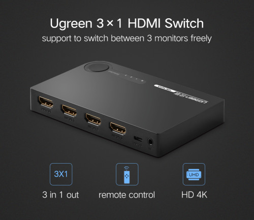 UGREEN HDMI 3X1 Switcher 40234