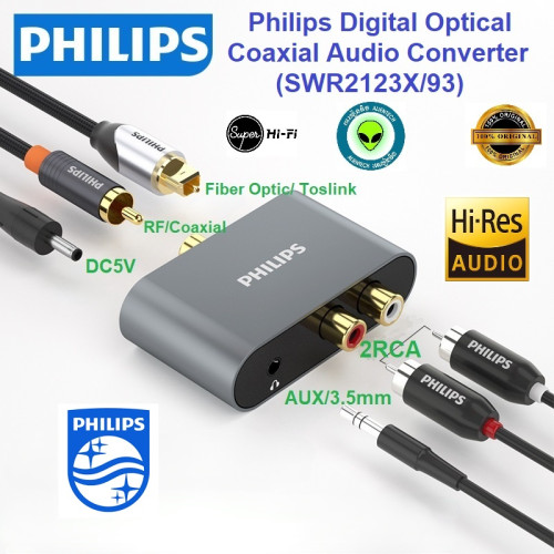 Philips Digital Optical Coaxial Audio Converter (SWR2123X/93) 
