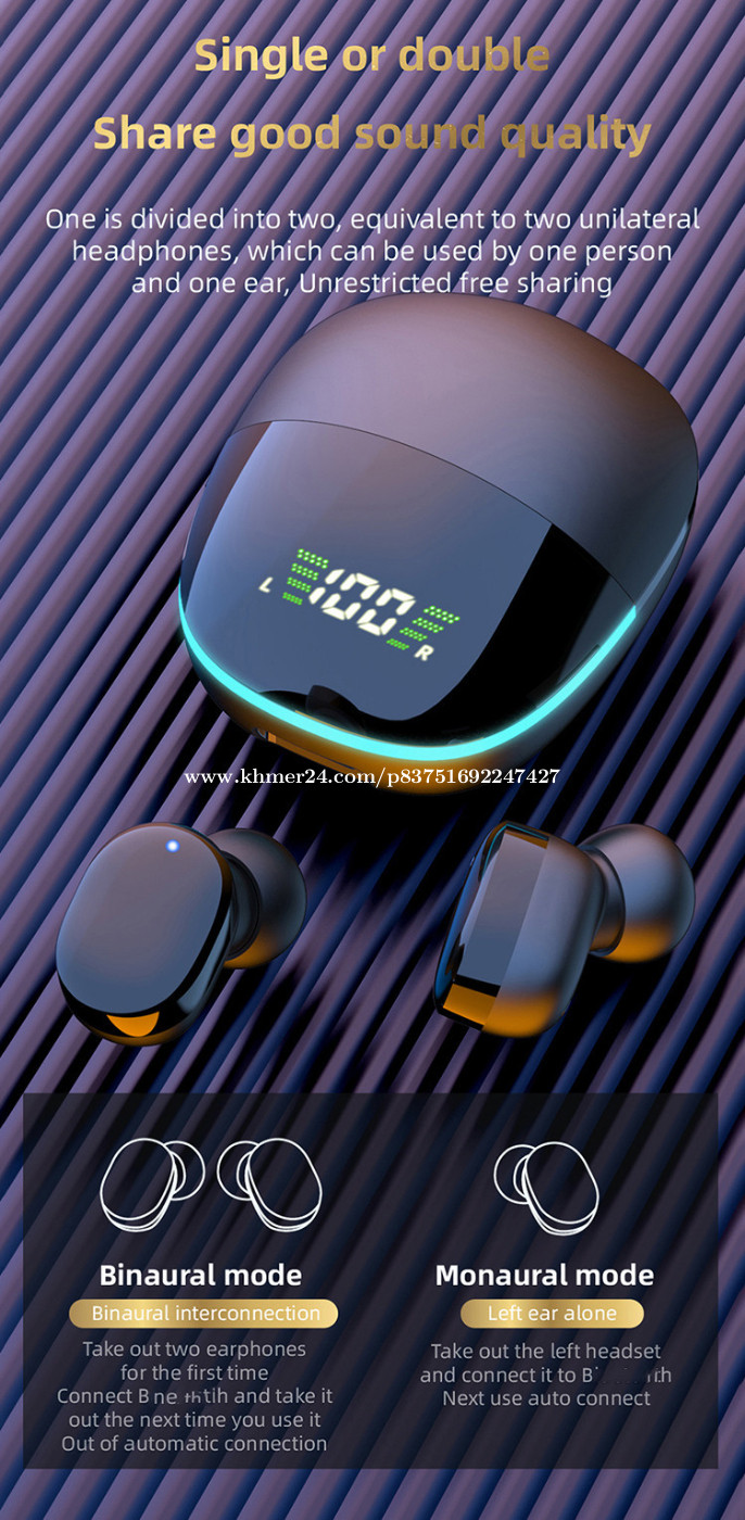 TWS Earbuds Inear Gaming Earphones Gamer Headphones A100 Price 18.00