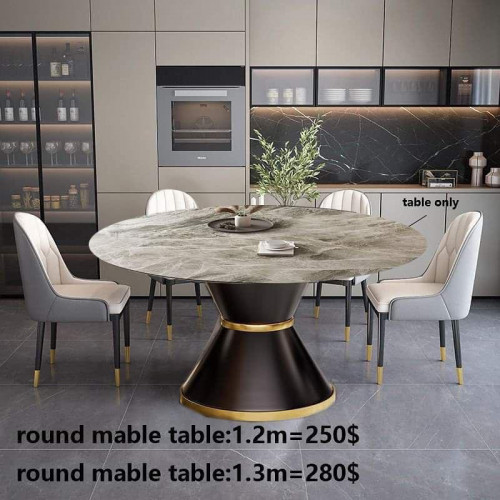 \u2705(only table) Marble Round Table: 1.2m,1.3m