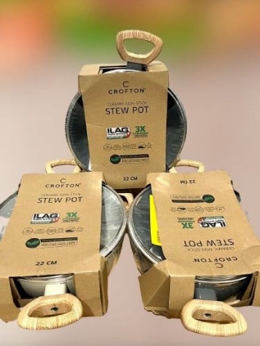 ឆ្នាំង ស្លរ ចៀន ស្ងោរ ចំហួយ មិនជាប់ ស្អិត - Ceramic Non Stick STEW POT