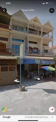 ផ្ទះអាជីវកម្មសម្រាប់លក់កំពស់3ជាន់ទល់មុខបាលីរីស៊តផ្លូវ2004,Telegram015565678