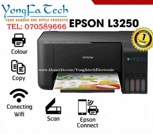 Color Printer Epson L3250 Print Scan Copy use ink  Have WiFi