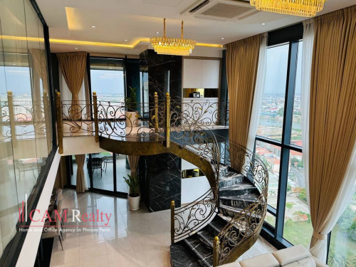 4 bedrooms duplex serviced condo for rent in Tonle Basak area – Phnom Penh