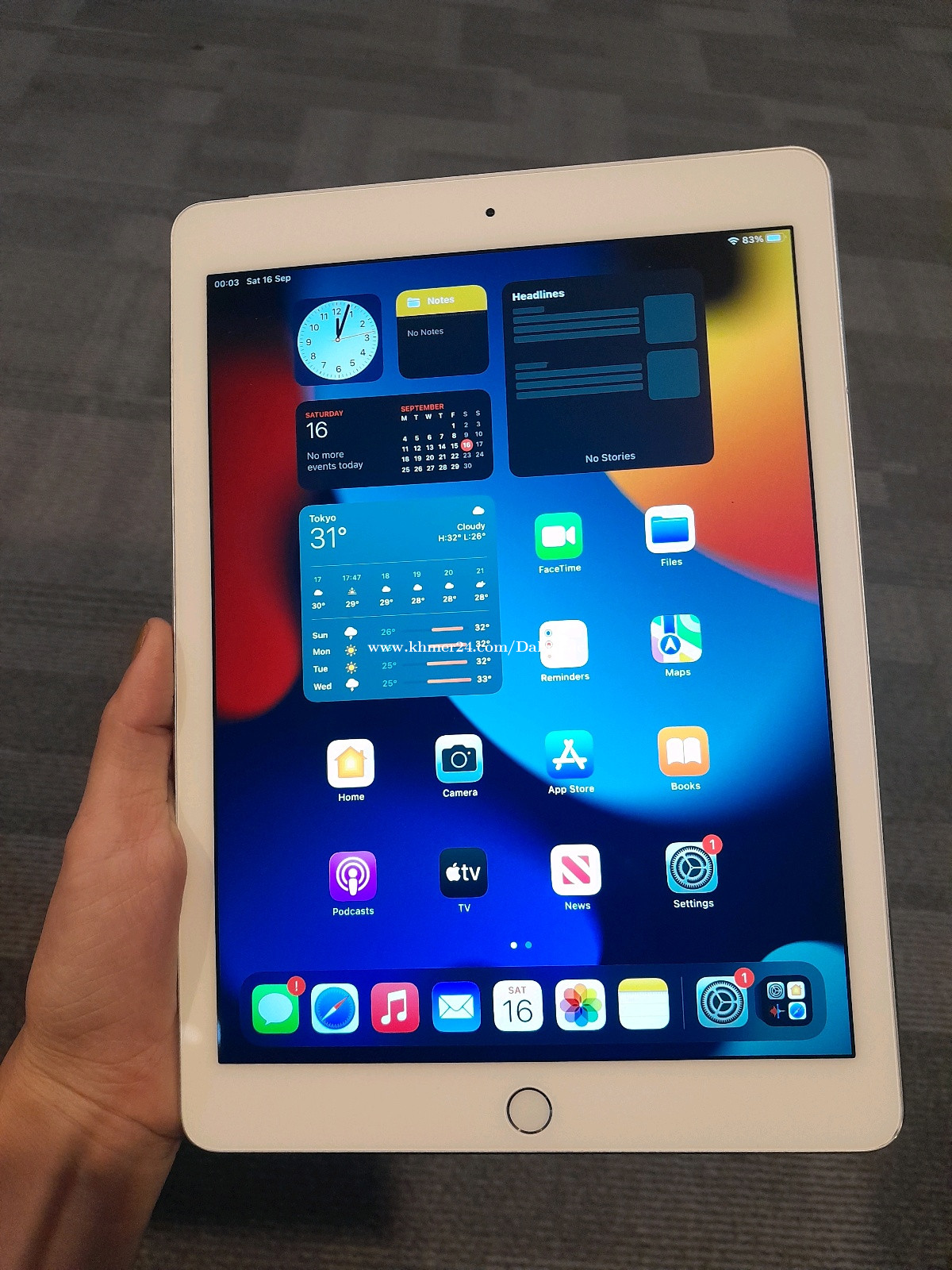 Ipad air2 16g with sim price $130.00 in Phsar Daeum Kor, Tuol Kouk