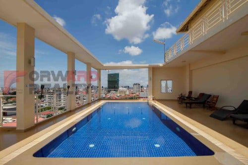 3 Bedrooms apartment with swimming pool and gym available for rent in Toul Kork Area.