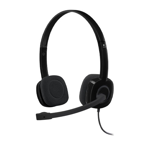 HP DHE-8000 Headset - Call Center Black with USB Plug and Play Connection,  Features omnidirectional Microphone, Compatible with Windows and Mac