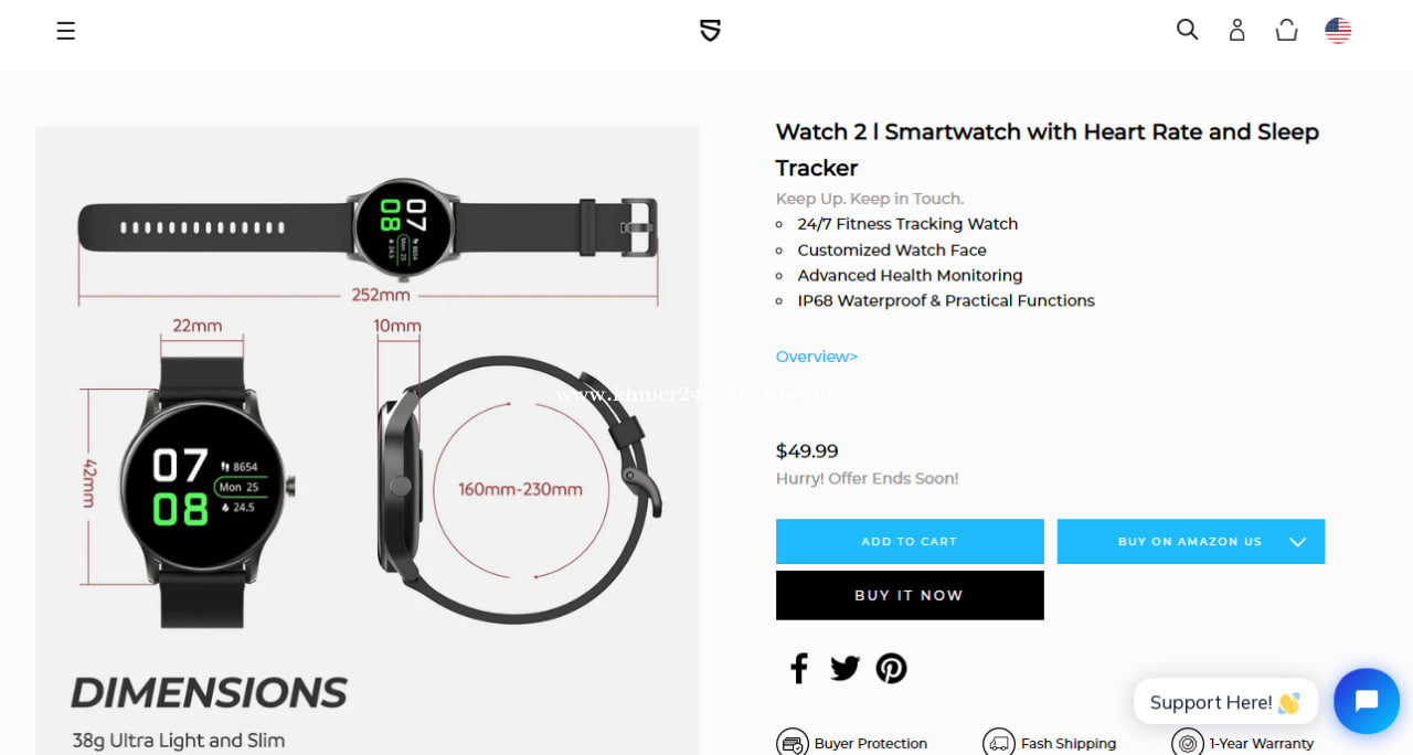 SOUNDPEATS Watch 2 l Smartwatch with Heart Rate and Sleep Tracker Price