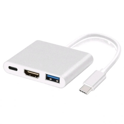 3 in 1 Type-C USB 3.1 Male To HDTV HDMI/USB 3.0/Type C Female Adapter