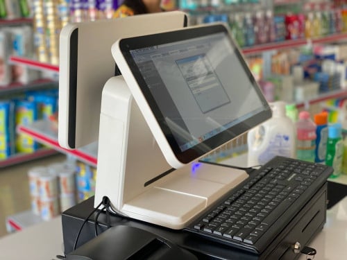 POS Machine Touch Scree Dual Screen​ (ថាច់មុខ២)