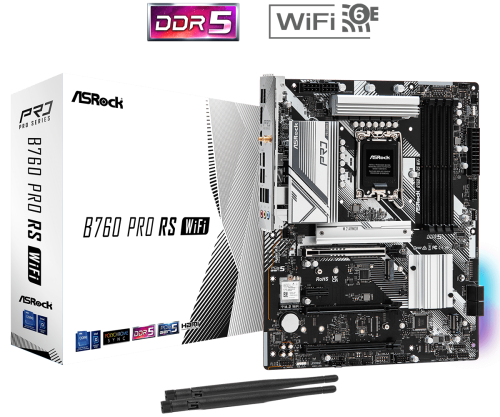 Board ASRock B760 Pro RS WiFi Mainboard DDR5 14th 13th 12th  LGA1700R