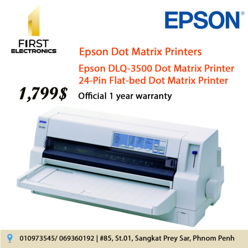 Epson DLQ3500 24Pin Flatbed Dot Matrix Printer Price 1799.00 in