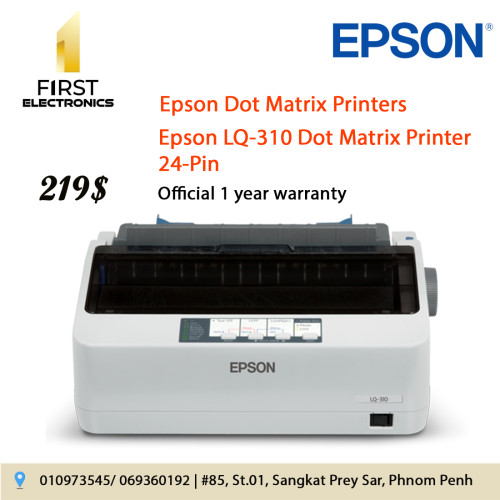 Epson LQ310 Dot Matrix Printer Price 219.00 in Phnom Penh, Cambodia