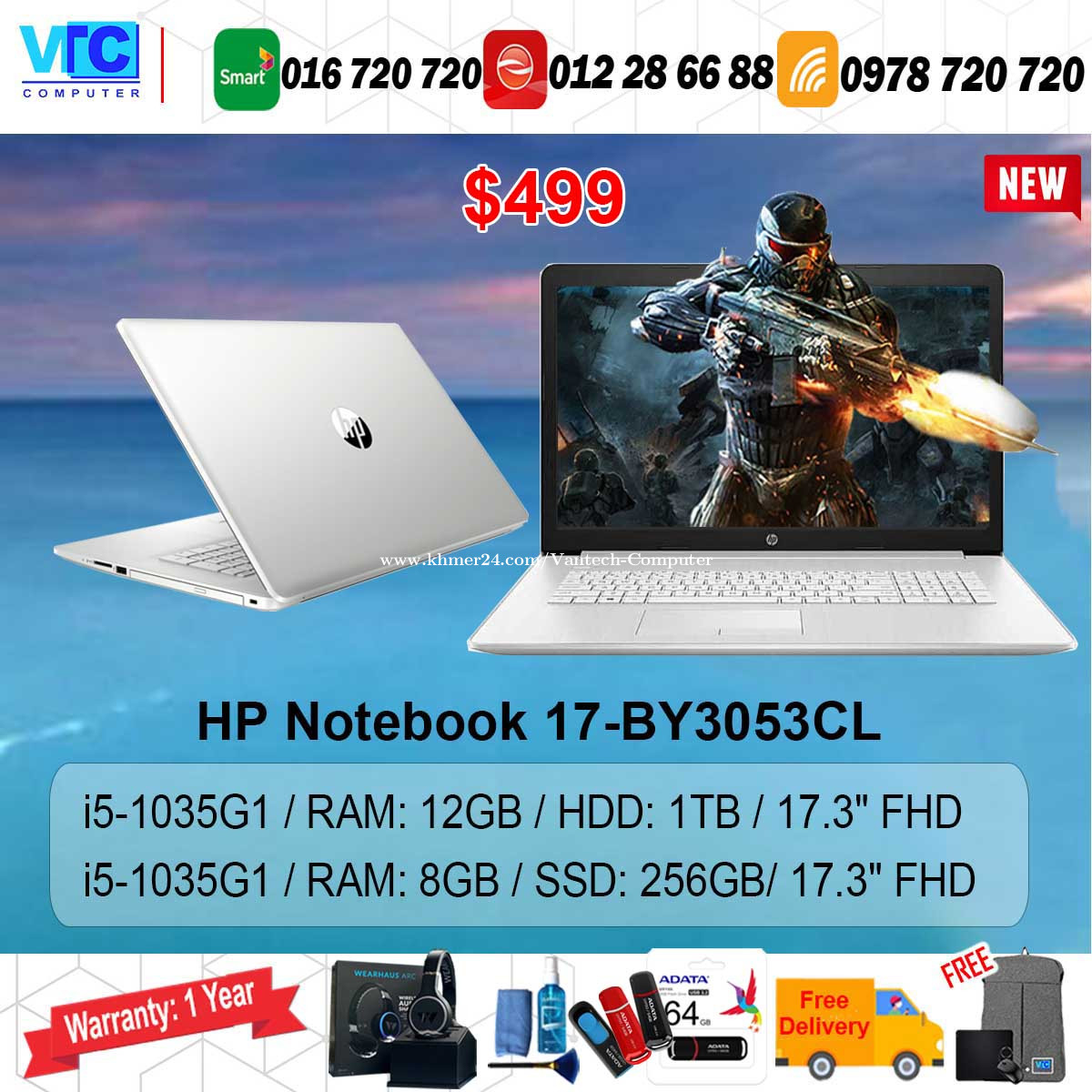 HP Pavilion 14 , 15 Price $499.00 in Mittakpheap, Cambodia