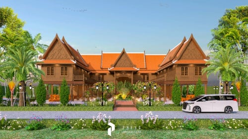 ផ្ទះលំហែកាយរចនាបថខ្មែរបុរាណ