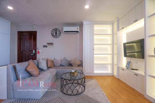 프놈펜 아파트 렌트 Chroy Changvar | 2 bed condo on 7th floor for rent | Swimming pool and gym