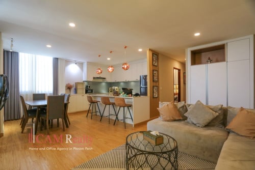 프놈펜 아파트 렌트 Chroy Changvar | 2 bed condo on 7th floor for rent | Swimming pool and gym