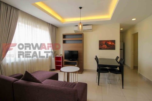 2 Bedrooms apartment with gym available for rent in Boeng Trobek Area