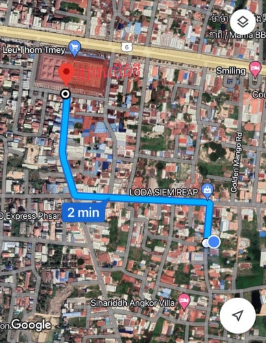 ដីលក់បន្ទាន់ក្រោយផ្សារលើសៀមរាប/Land for sell in Siemreap near Phsar Lue