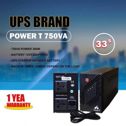 UPS Power T 750VA/1250VA/1Kva/2Kva/3Kva/6Kva/10Kva