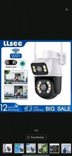Wifi camera security 360° two lens
