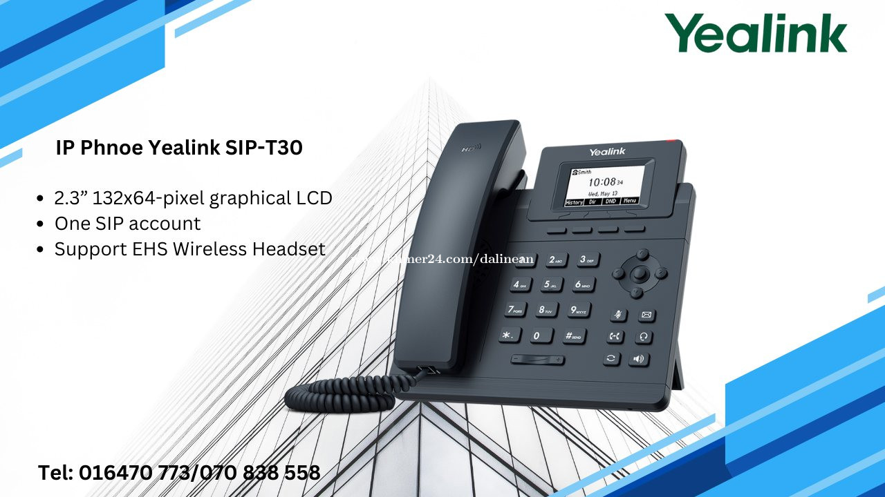 IP Phone Yealink SIP-T30 Price $50.00 in Khmuonh, Cambodia - Dai Kou |  Khmer24.com