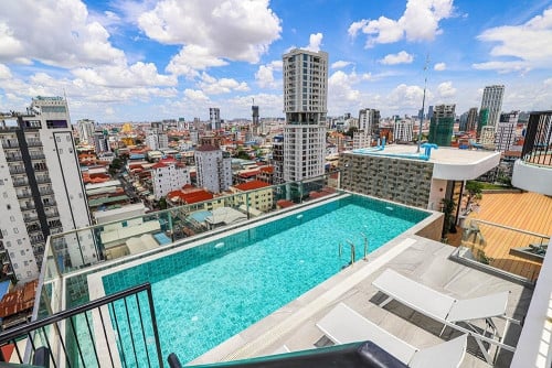 TTP area | Serviced apartment one beds with gym and pool for rent next to Russian market