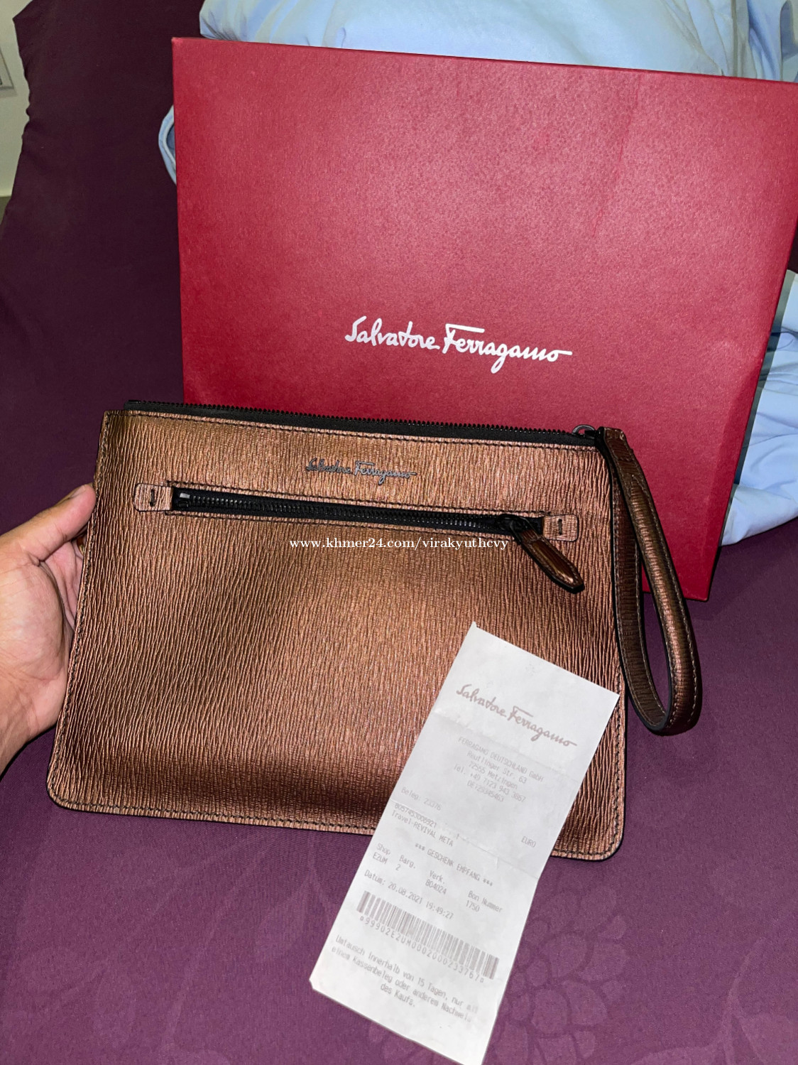 Original Salvatore Ferragamo Clutches For Men Price 95.00 in Tuek L ak Pir Cambodia Virakyuth CVY Khmer24