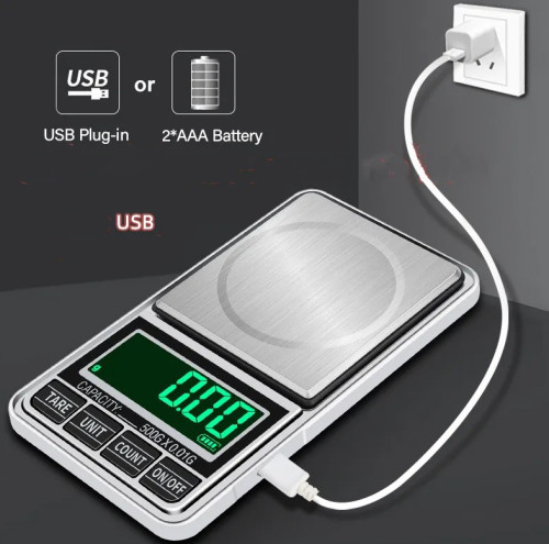 Upgraded Usb Charging Small Kitchen Scale, 3kg/0.1g Mini Food Electronic  Scale, High Accuracy Cooking Scale, Pocket Scale With Lcd Display(1pcs,  Silve