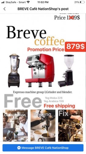 One set machine expresso,blender, grinder