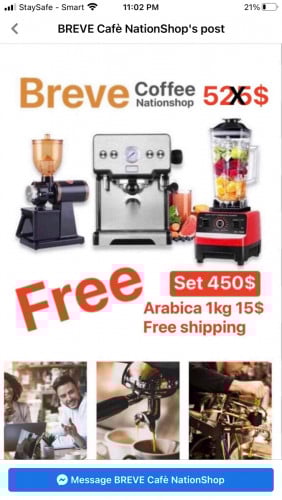 Set machine expresso, blender , grinder