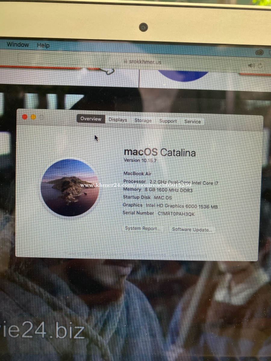 MacBook Air 13” Core i7 Ram 8G HD512G Price $356.00 in Chey 