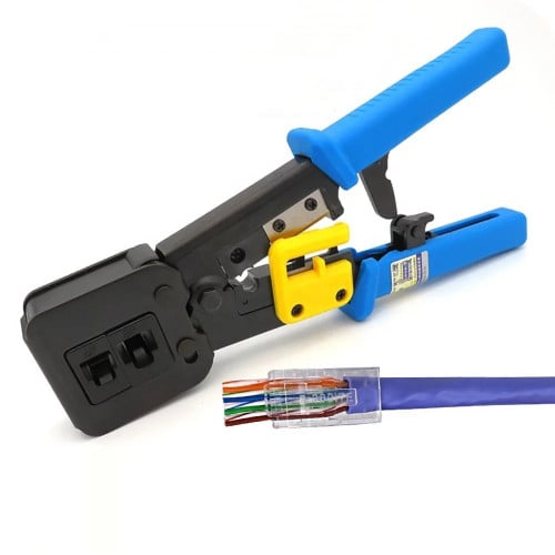 កន្រ្តៃគ្រាប់កឹប Network ធ្លុះ Pass Through RJ45 Connector Cat6