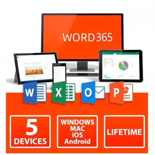 Office 365 - 5 PC - Win/Mac - LICENSE FOR ALL