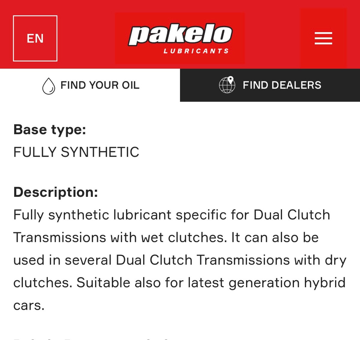 Pakelo DCT Transmission Fluid (ប្រេងប្រអប់លេខ រថយន្ដ) Audi , BMW , Dodge ,  Ford , Nissan R35 Price $1.00 in Kakab 1, Cambodia - By VannBerna