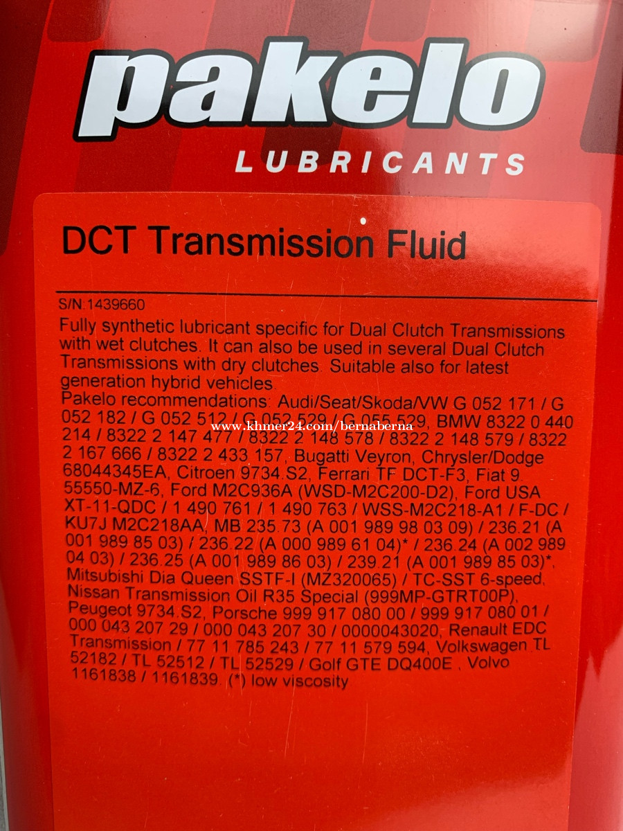 Olio cambio automatico Pakelo DCT Transmission Fluid