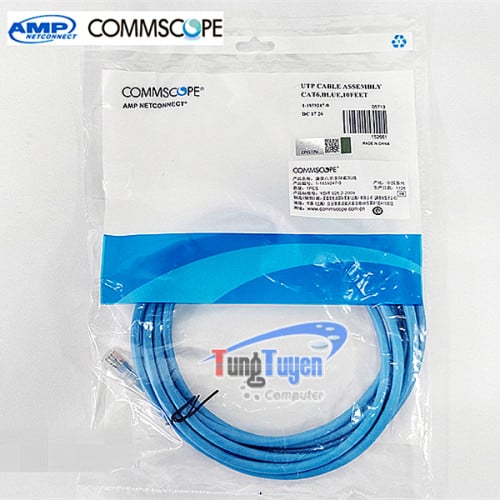 AMP CAT6 Ethernet LAN Patch Cable - 3m Blue