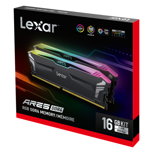 Lexar Ram Desktop DDR4 3600 16GB (2x8GB) Ares RGB Dual Pack