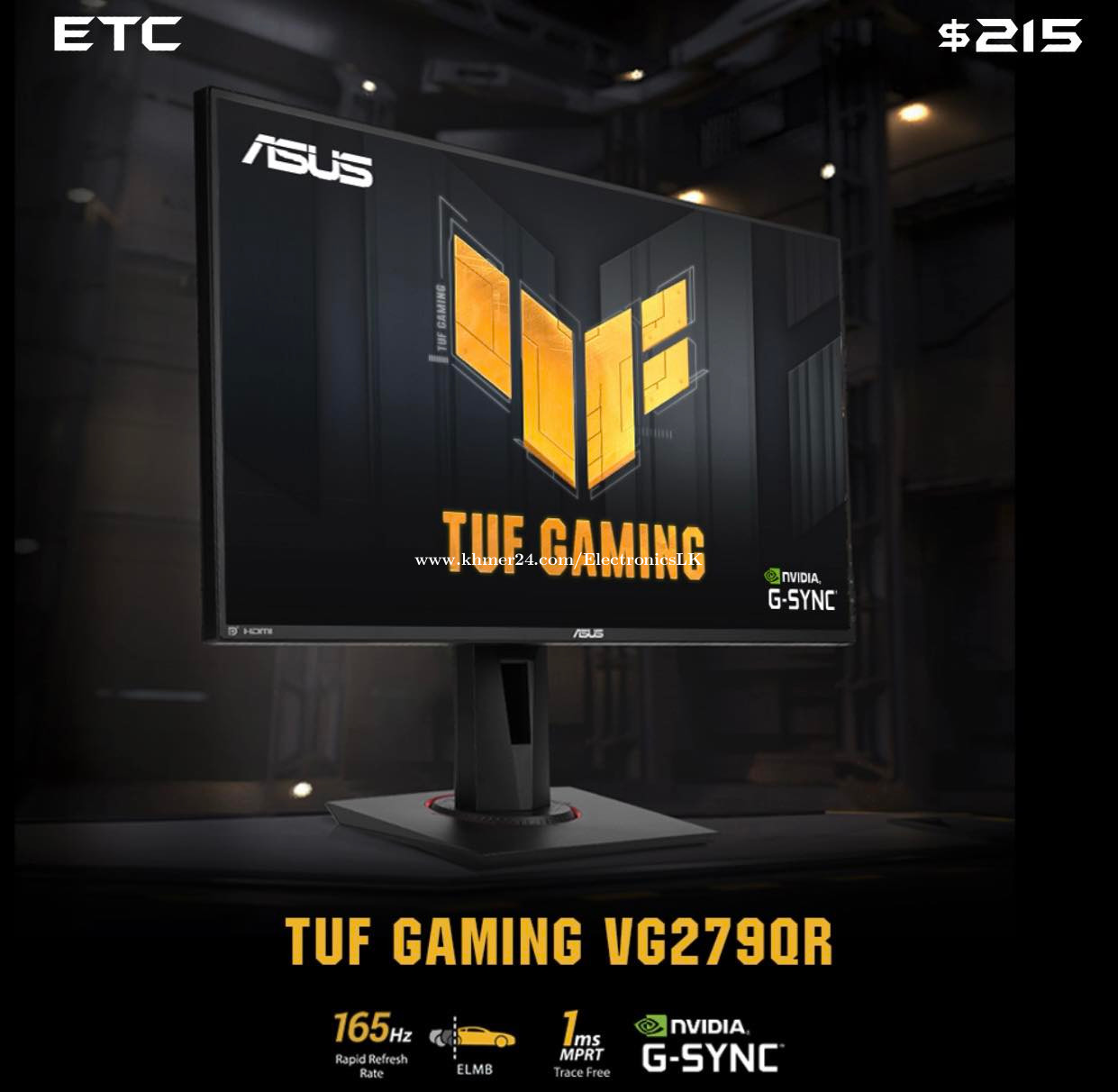  ASUS TUF Gaming 27 1080P Monitor (VG279QR) - Full HD