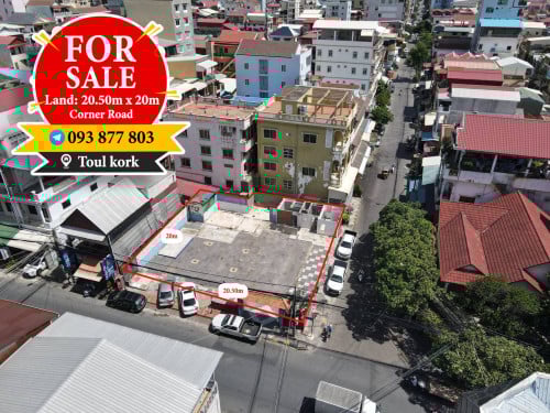 ដីលក់ចំផ្លូវកែង ម្តុំវិទ្យាល័យសន្ធរម៉ុក