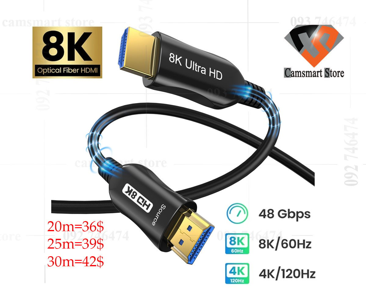 DGHUMEN 8K 光ファイバー HDMIケーブル 10M 超高速 48Gbps HDMI 2.1